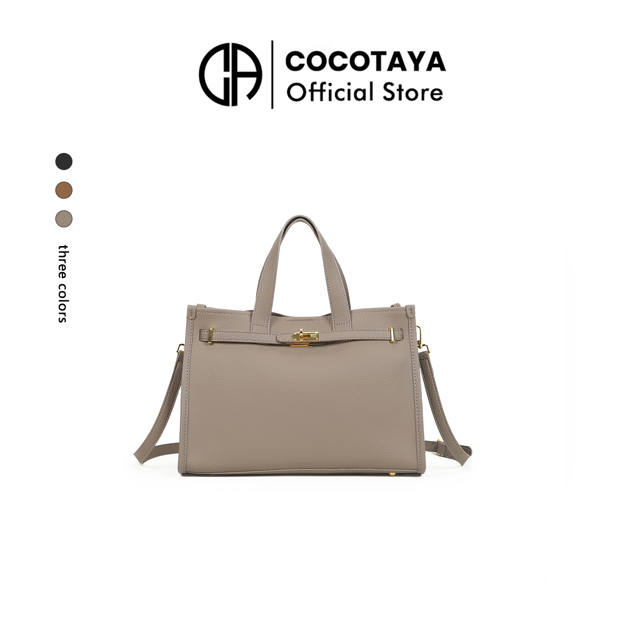 COCOTAYA热销爆款简约高级感pu皮托特包百搭通勤大容量手提包