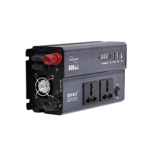 纯正弦波600W，24V转110/220V汽车车载逆变器摆摊露营户外电源