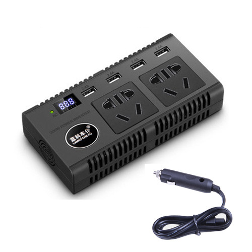 车载智能排插逆变器12~24v转110V/220V汽车货车转换器