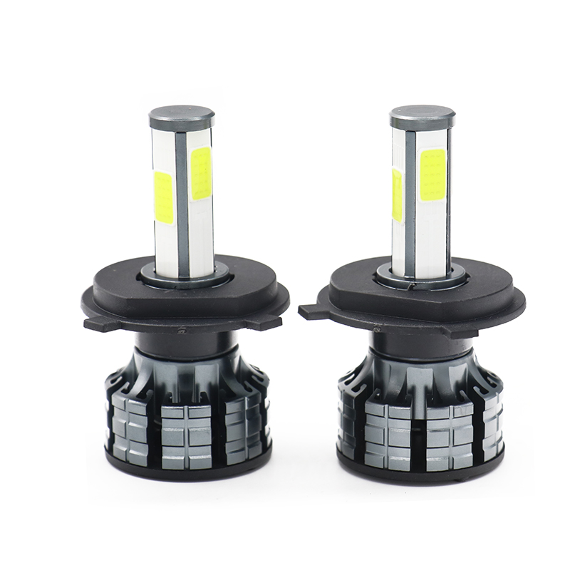 汽车四面发光led大灯COB灯珠前头灯，4面led大灯