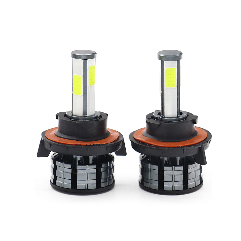 汽车四面发光led大灯COB灯珠前头灯，4面led大灯