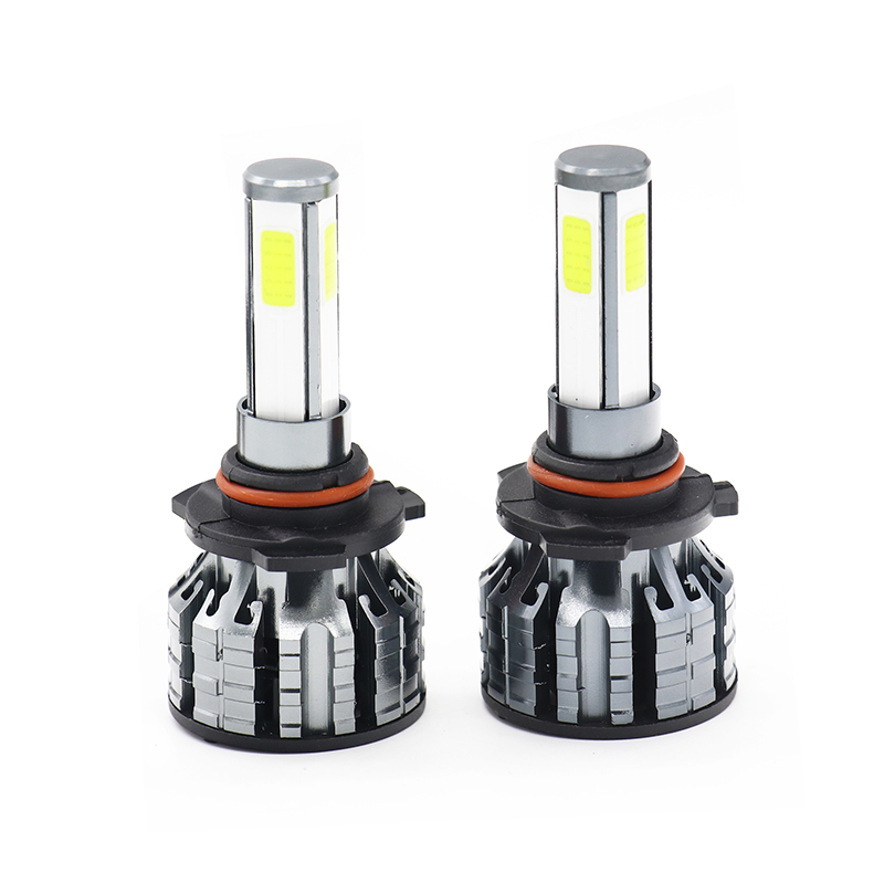 汽车四面发光led大灯COB灯珠前头灯，4面led大灯