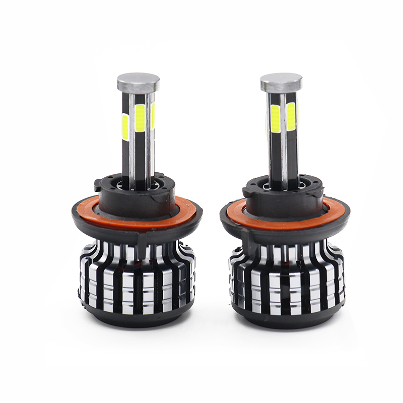 Автомобиль шесть сторон светящиеся светодиодные фары COB свет бусины передние фары, 6 сторон светодиодные фары