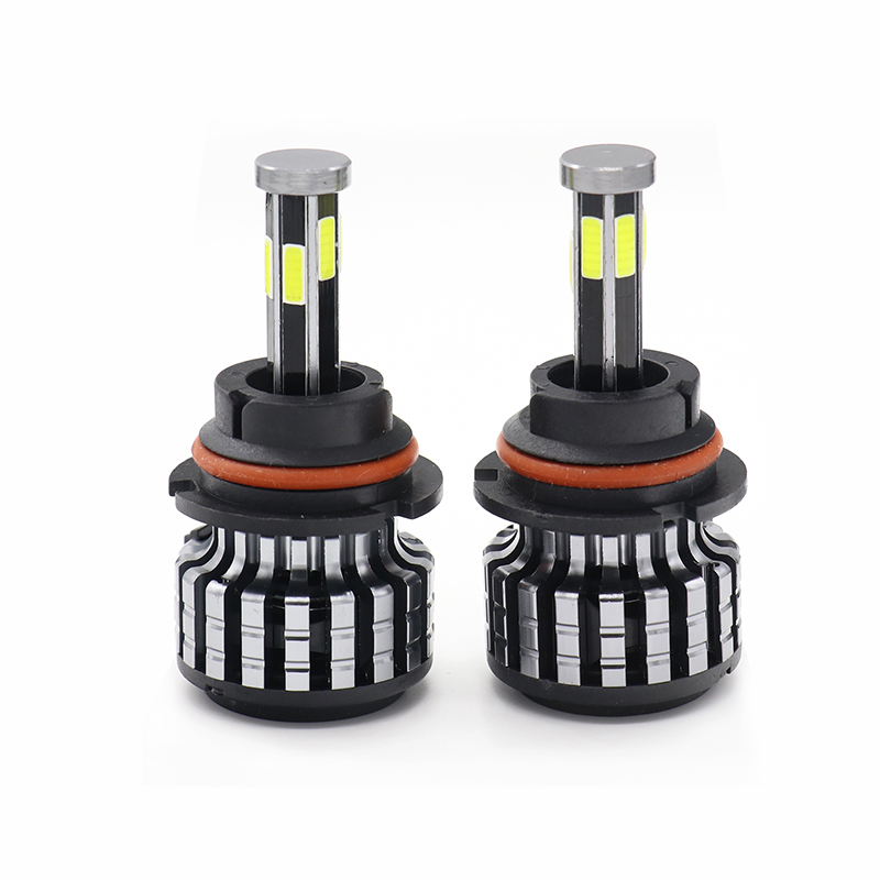 汽车六面发光led大灯COB灯珠前头灯，6面led大灯