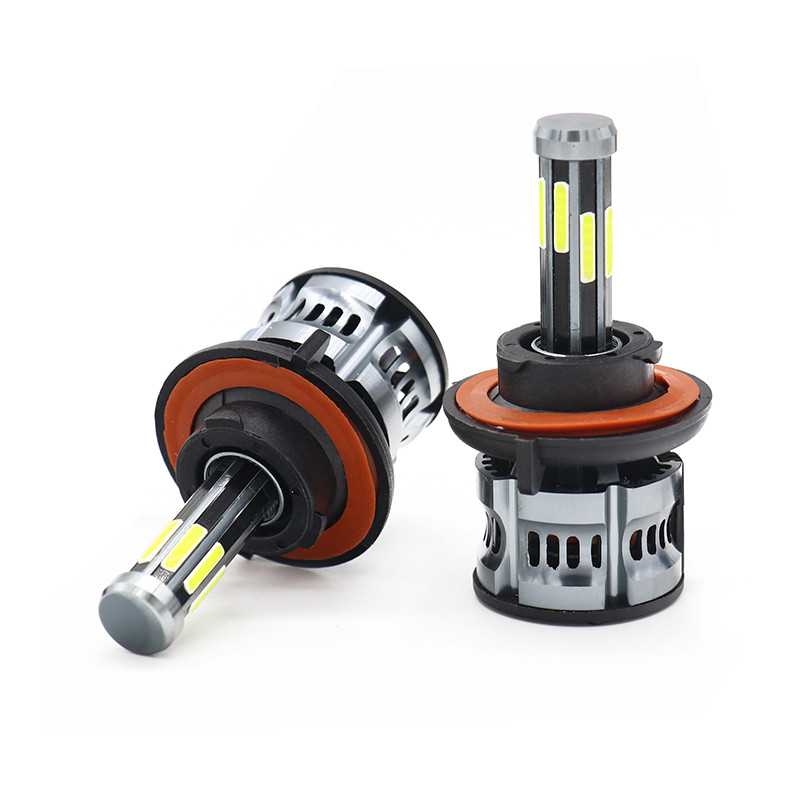 汽车八面发光led大灯COB灯珠前头灯，8面led大灯