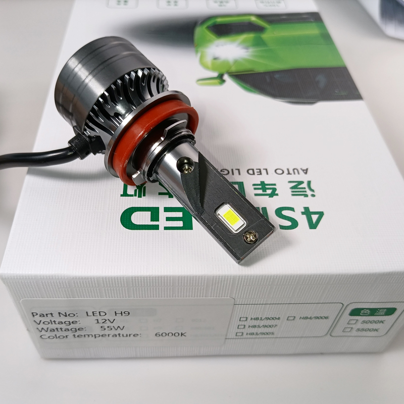 OE:H9 12V 55W 6000K 高亮度 LED 自动前大灯套件  汽车前大灯灯泡  LED 灯泡