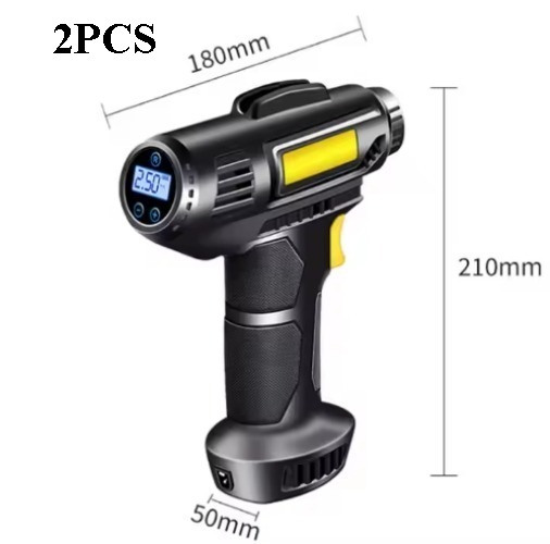 汽车轮胎充气泵无线智能数字显示便携式手持式汽车充气泵自行车打气筒FST-Wireless