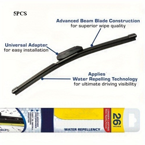 2合1雨刮器，26英寸雨刮器（1包），汽车更换雨刮器与专利的Rain-X防水配方26In