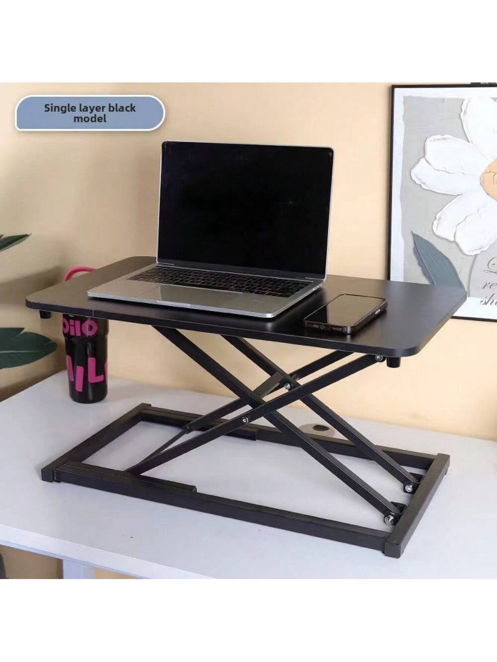 桌上桌手动七档办公桌面增高支架笔记本折叠电脑桌增高支架折叠