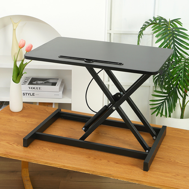 气动升降电脑桌办公室台面用增高架桌上桌笔记本站立桌升降办公桌