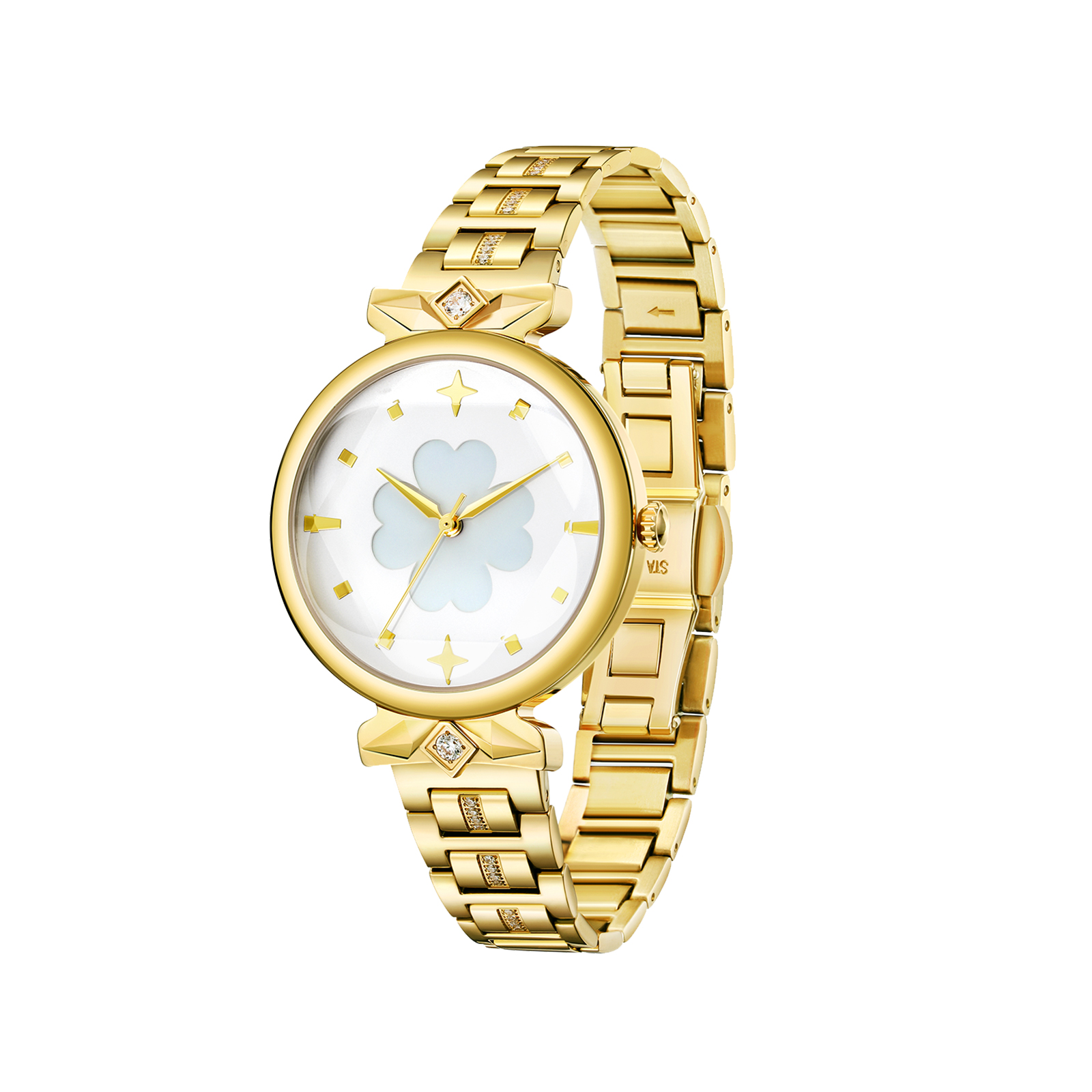 石英机芯女表精钢表带