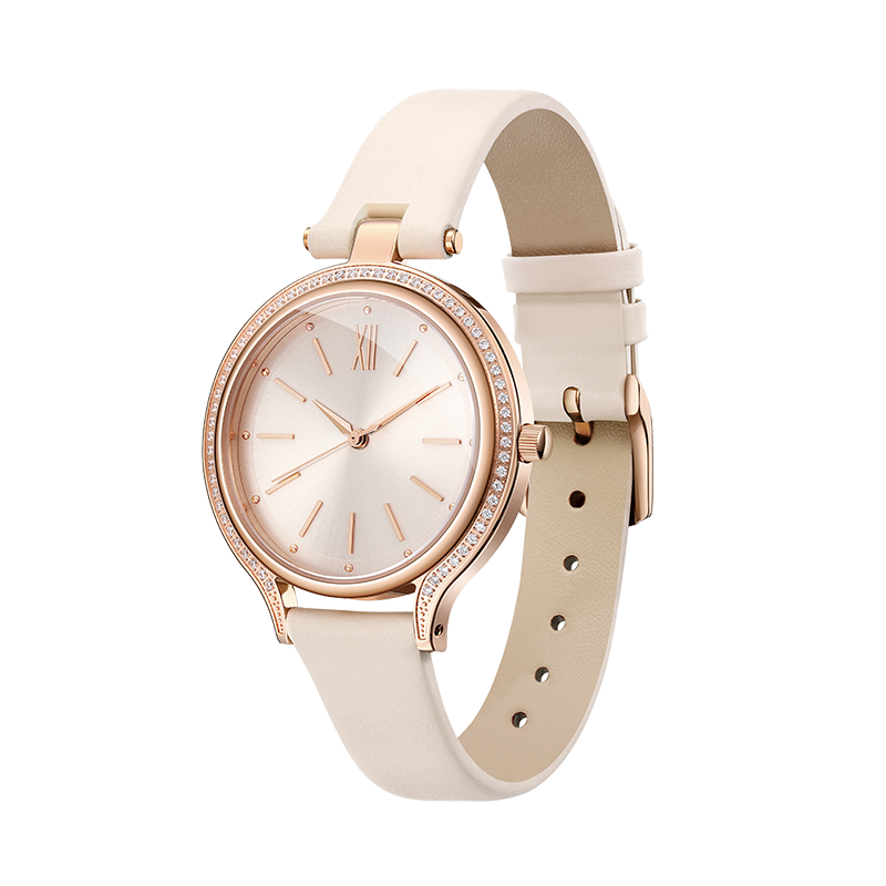 石英机芯头层牛皮表带女表