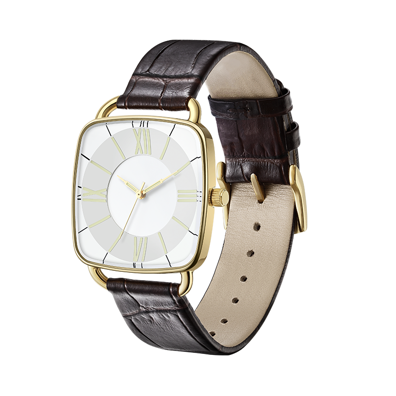 石英机芯可选头层牛皮/网织带表带 男表