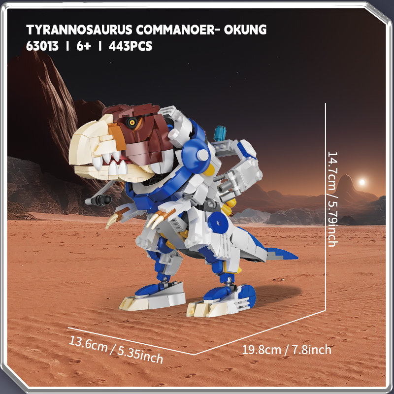 恐龙宇航员积木套装，400+pcs 适合6岁以上儿童，太空玩具小颗粒拼搭，男孩女孩生日礼物
