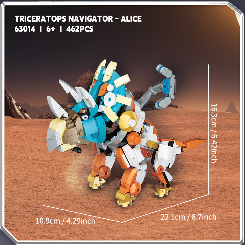 恐龙宇航员积木套装，400+pcs 适合6岁以上儿童，太空玩具小颗粒拼搭，男孩女孩生日礼物