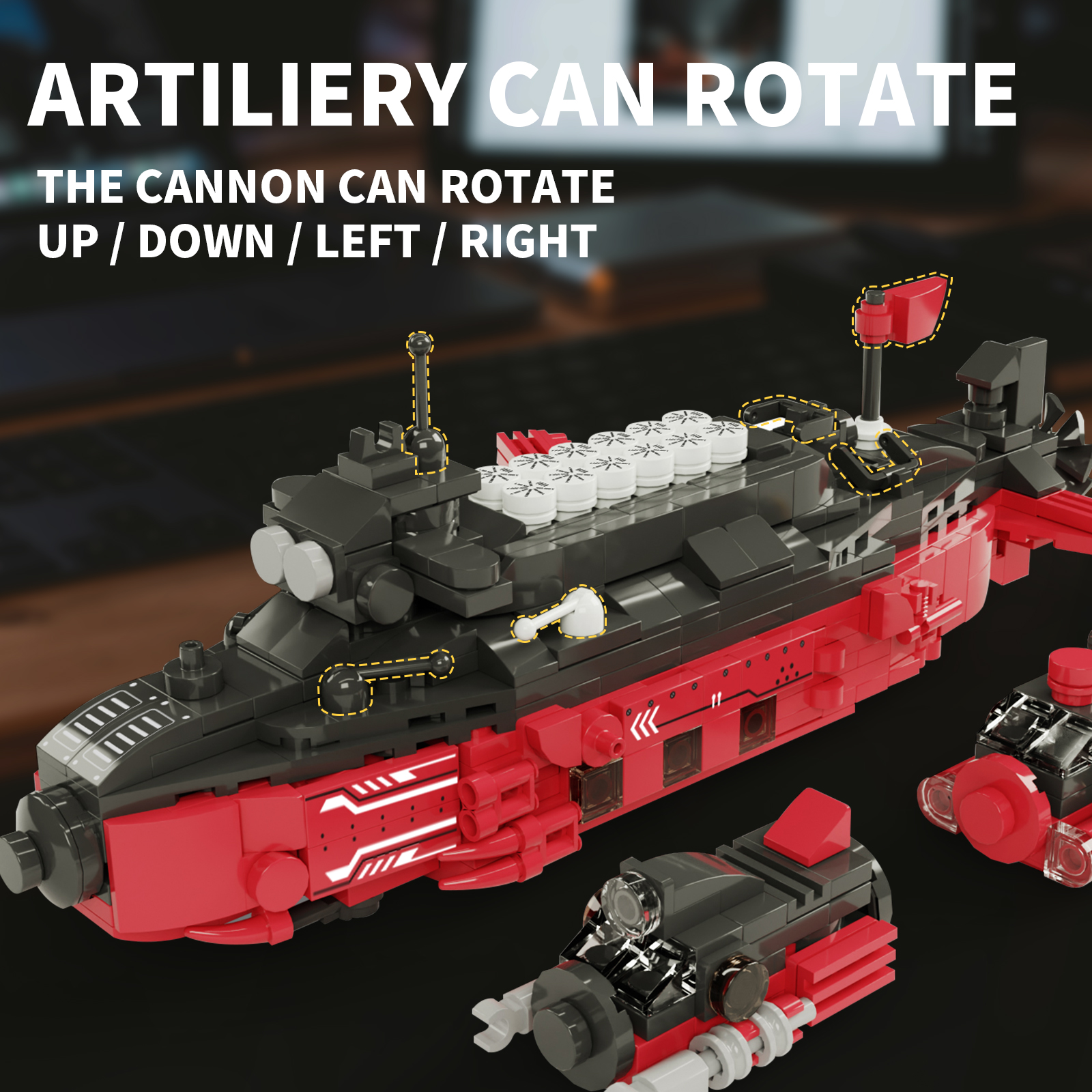 军用模型积木700+pcs小颗粒组装解压玩具军迷收藏玩具礼物