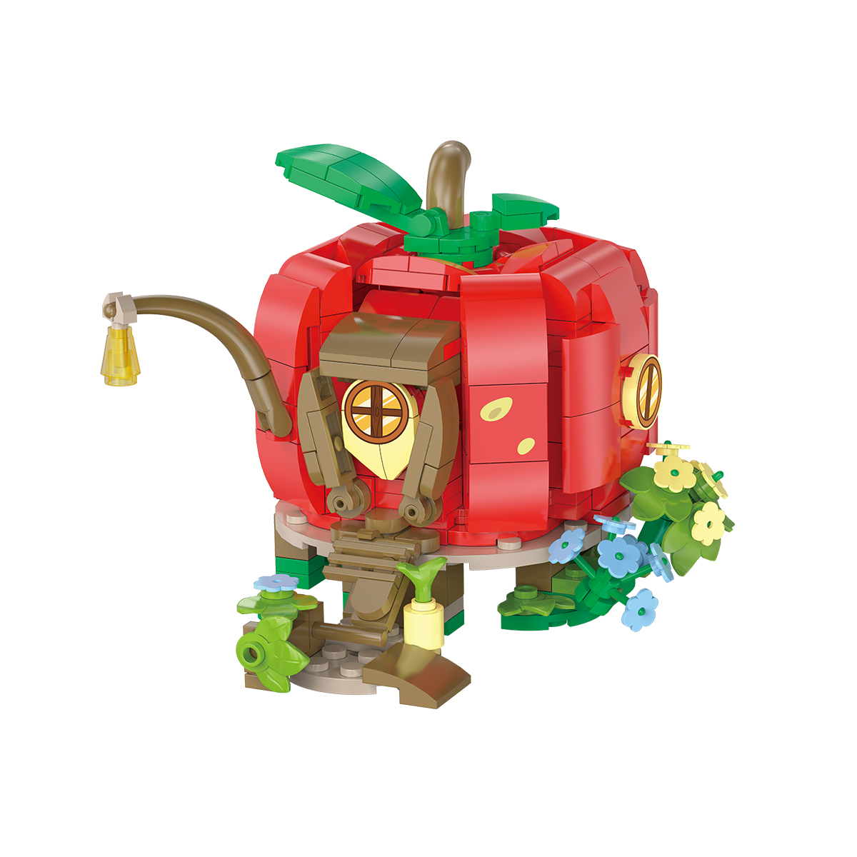 果木屋积木套装小颗粒拼装模型桌面精致小摆件