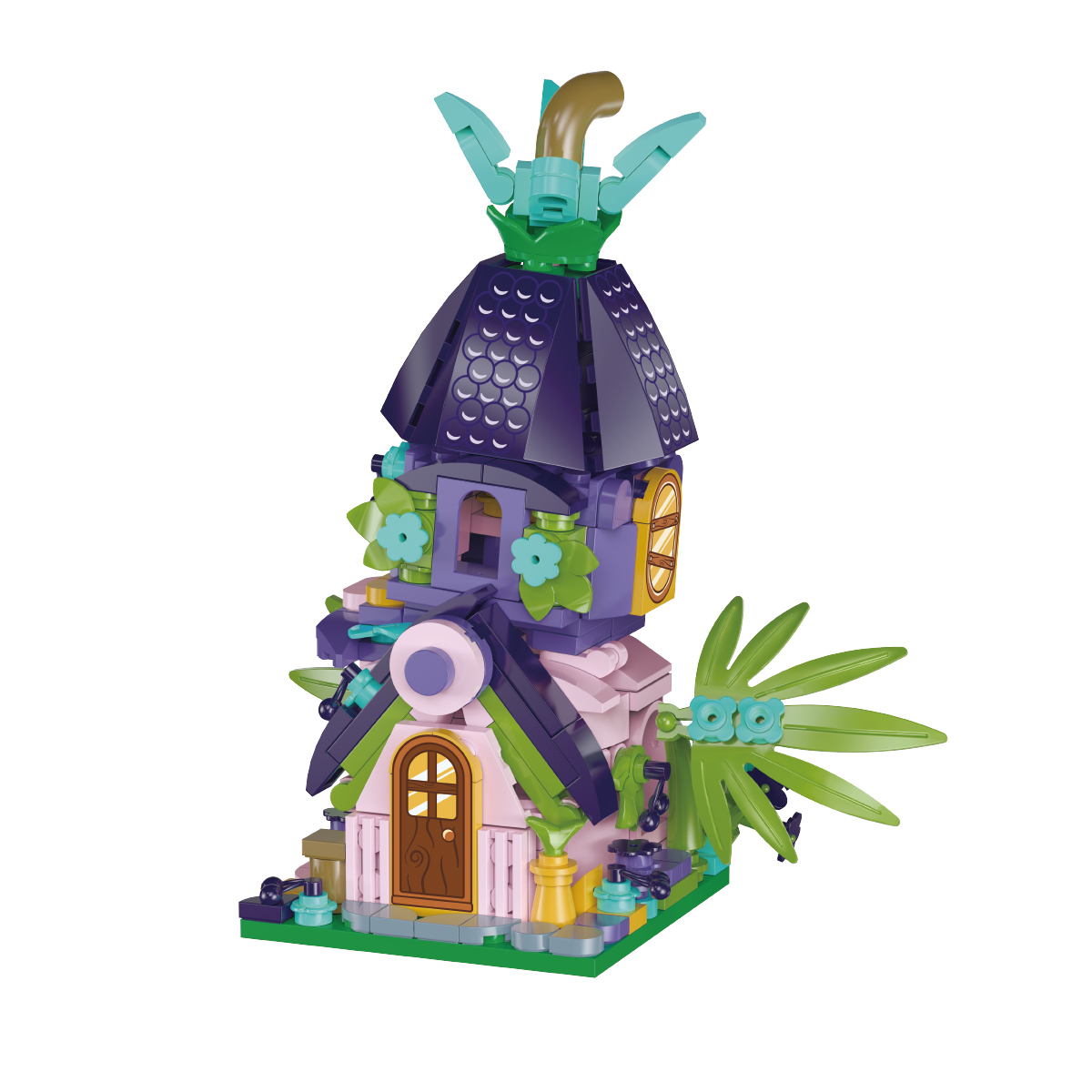 果木屋积木套装小颗粒拼装模型桌面精致小摆件