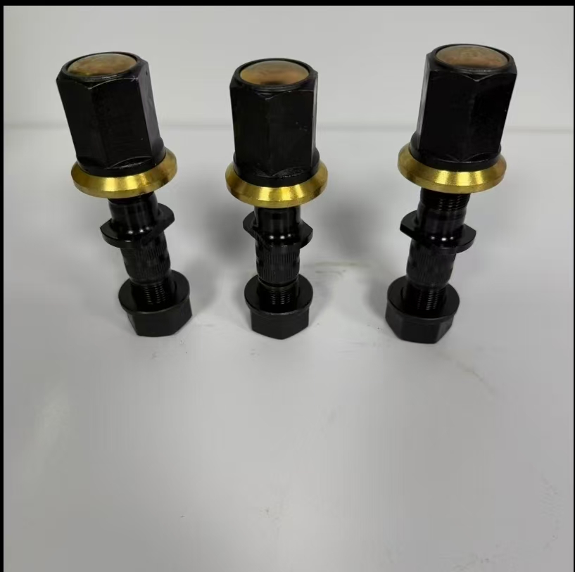 富华16T后轮螺丝滚花黑金刚M22*22*1.5*130*12.9，拖板半挂车后轮罗丝滚花黑金刚M22/22*1.5*130*12.9