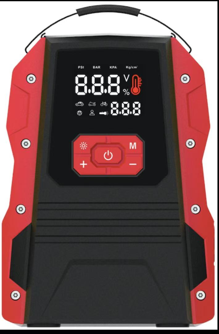 Vehicle-mounted emergency power supply, vehicle-mounted emergency inflator, battery-mounted battery and vehicle-mounted inflator. Starting power supply, multi-function starting power supply, multi-function inflatable pump