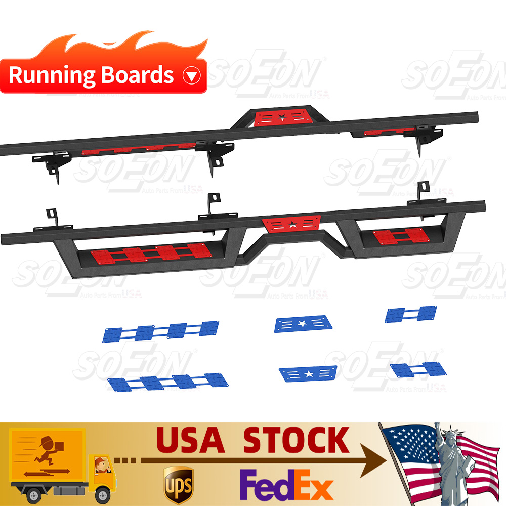 适用于 07-18 款 Jeep Wrangler JK Unlimited 四门版的双色侧踏板/脚踏板/防撞杆