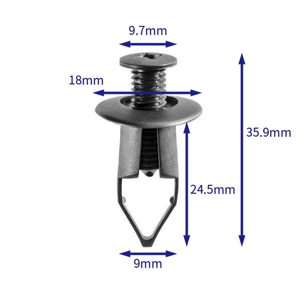 汽车卡扣紧固件(100个/包) 丰田:90467-09101;90467-09181-S0;52531-35010-C0;马自达:三菱:MR772182;斯巴鲁:57750AA090