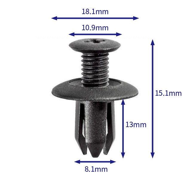 汽车卡扣紧固件(100个/包) 本田:91507-SH3-003;马自达:B092-51-833; 三菱：MB45556143福特:W705845-S300;铃木：09409-09302;沃尔沃：30870295
