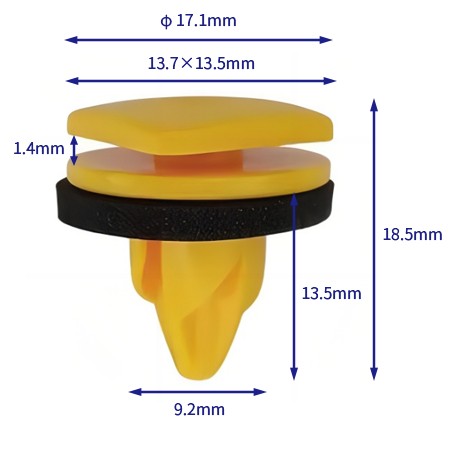 Car buckle fasteners (100/pack) Maserati: 675000609;L Chrysler: 68256487AA