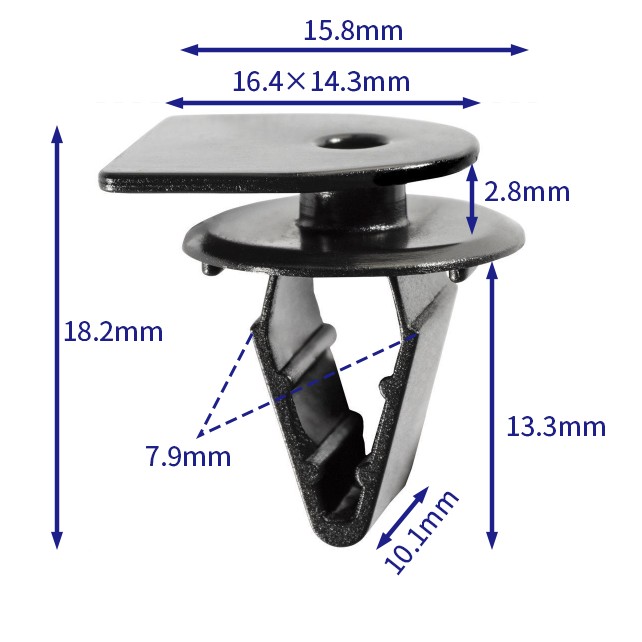 汽车卡扣紧固件(100个/包) 本田:90602-SJK-003