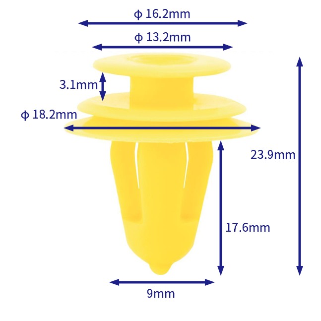 Крепежные крепления для автомобильных карт (100 шт/пакет) Toyota: 67771-17030;67771-28030;67771-30090; Mitsubishi: MB608104; General: 95008221;