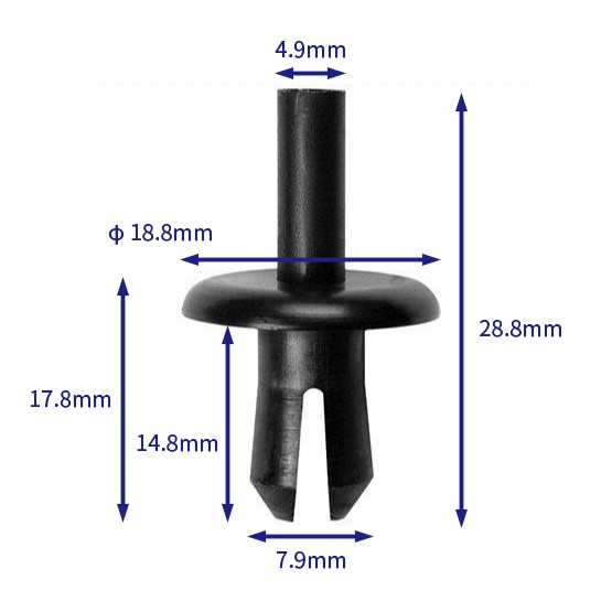 Car buckle fasteners (100/pack) Mercedes-Benz: A001990169264; BMW 51478170166; General 90450482;1104882