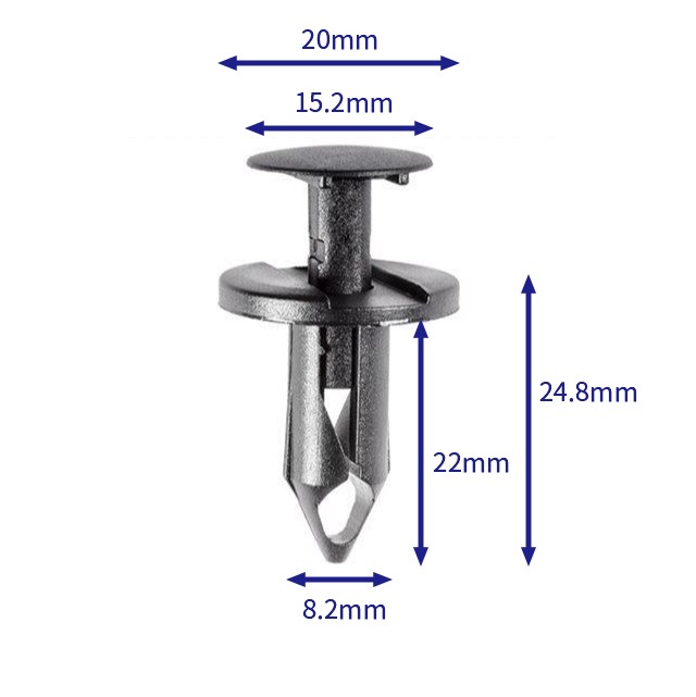 Car buckle fasteners (100/pack) Chrysler: 6503598; Volkswagen: 8E0825267 Land Rover: ANR2224;JDE12870;DYQ100330; Renault: 7701049271; General: 21030249;5485676; Ford: N807389S;W704433-S300; w711035-S300; Suzuki: 09409-08335; Polaris: 7661855;