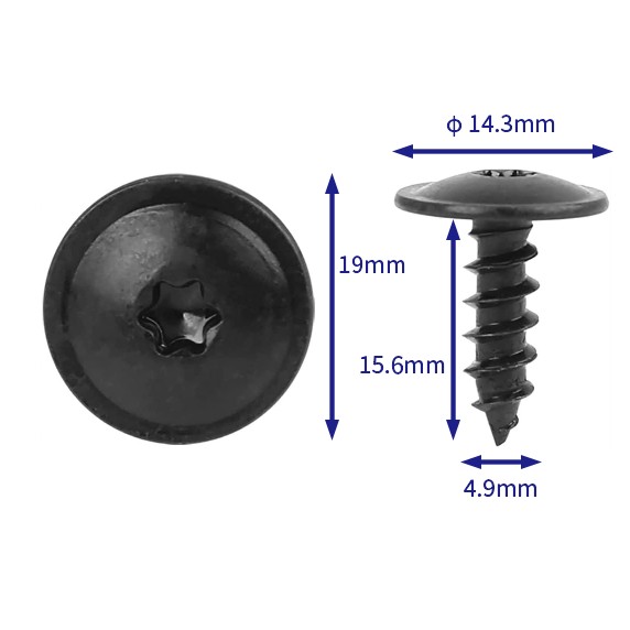 汽车卡扣紧固件(100个/包) Volkswagen (VW):N90974701 (Automotive Clip Fastener)
