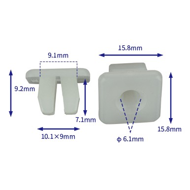 汽车卡扣紧固件(100个/包) General Motors (GM): 1196781 (Automotive Clip Fastener)