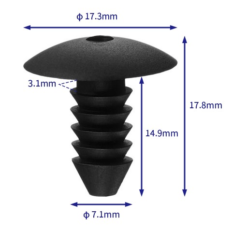汽车卡扣紧固件(100个/包) Fiat: 46435285; VOLVO: 1224786; Volkswagen (VW): (Automotive Clip Fastener)