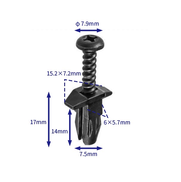 汽车卡扣紧固件(100个/包) BMW:51131885399 (Automotive Clip Fastener)