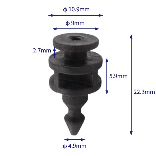汽车卡扣紧固件(100个/包) Volkswagen (VW): 2E0945230; Mercedes-Benz: A0008208164,不带海绵垫 (Automotive Clip Fastener)