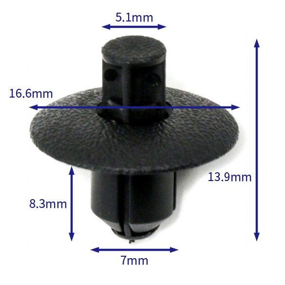 Car Clip Fastener (100/pack) Toyota:90467-07117 (Automotive Clip Fastener)