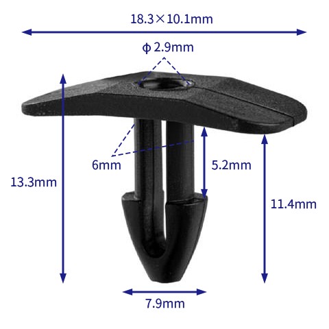 汽车卡扣紧固件(100个/包) Citroën: 871084; 871067; Fiat: 1318383080; (Automotive Clip Fastener)