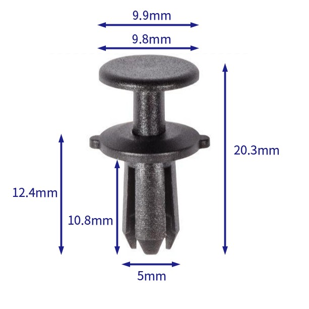 汽车卡扣紧固件(100个/包) Volkswagen (VW):N90536901 (Automotive Clip Fastener)