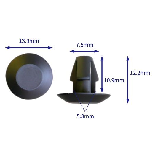 汽车卡扣紧固件(100个/包) Fiat:7677865