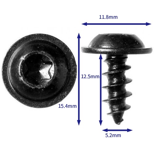 自動車バックル留め具 (100個/バッグ) volkswagen (vw): wht 006726