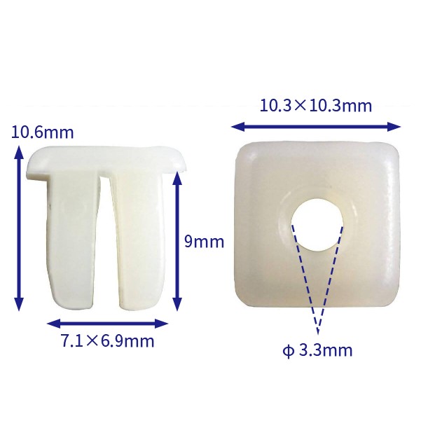 自動車バックル留め具 (100個/バッグ) chrysler: 6000943