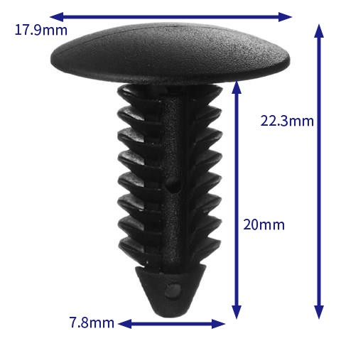 汽车卡扣紧固件(100个/包) Chrysler:1605396;11569768;1595864;6036007AA;06030441;06502381;06036155AA;036155AA;AMC:4004569;4004919;Ford:W705589-S300;Hyundai:85746-06000 (Automotive Clip Fastener)
