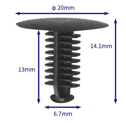 汽车卡扣紧固件(100个/包) Hyundai:0B102-68865 (Automotive Clip Fastener)