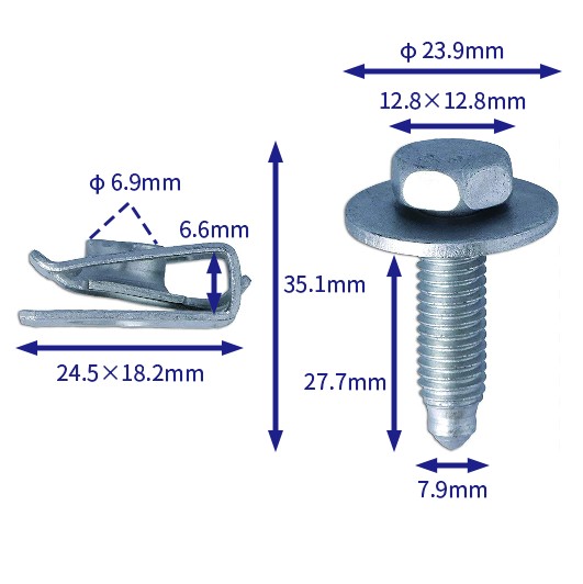 汽车卡扣紧固件(100个/包) 奔驰:N000000001410ATP螺丝+A0049941845U型螺母
