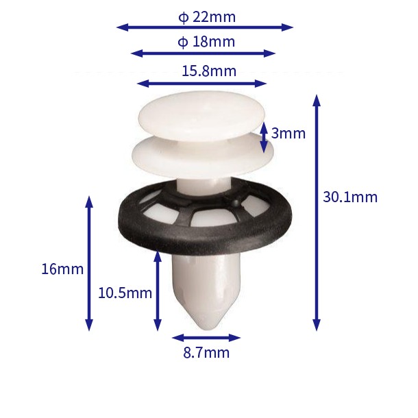汽车卡扣紧固件(100个/包) 克莱斯勒:06509673AA