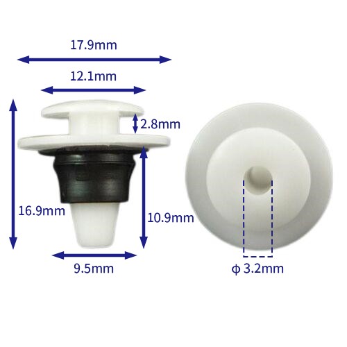 汽车卡扣紧固件(100个/包) 大众:357853585A