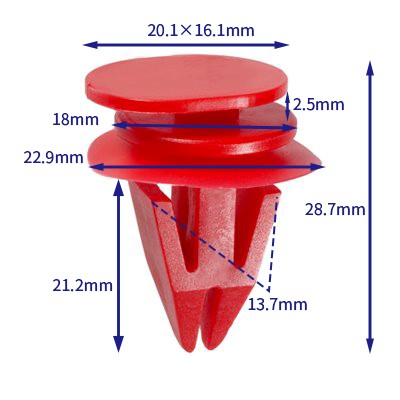 自動車バックル留め具 (100個/バッグ) bmw: 51717127742