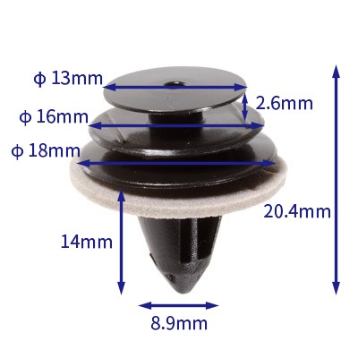 汽车卡扣紧固件(100个/包) 日产:84953-AU100